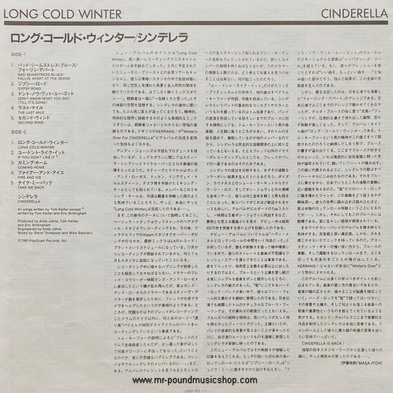 Cinderella - Long Cold Winter