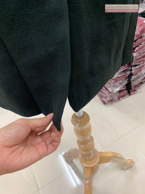 S-4XL เสื้อโค้ทกันหนาว สไตล์เกาหลี ทรงเรียบง่าย ทรงยาว ดูดี ผ้าวูลผสมบุซับในกันลม จะใส่คลุม หรือใส่เป็นโค้ทก้สวยเก๋ พร้อมส่งจ้า BLACK