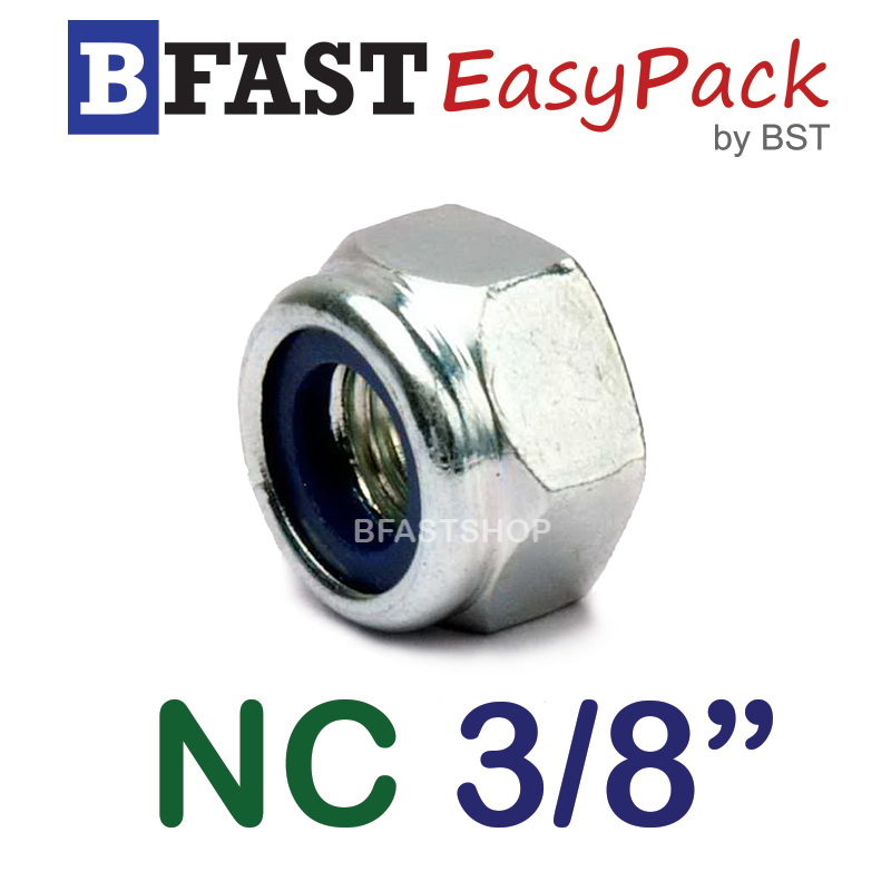 หัวน็อตล็อค NC 3/8" -16 (10 ตัว/ถุง)