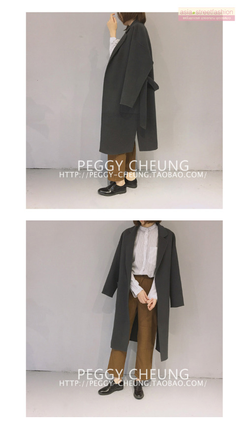 เสื้อโค้ทกันหนาว พร้อมเชือกผูกเอว เรียบเก๋ พร้อมส่งจ้า same pic