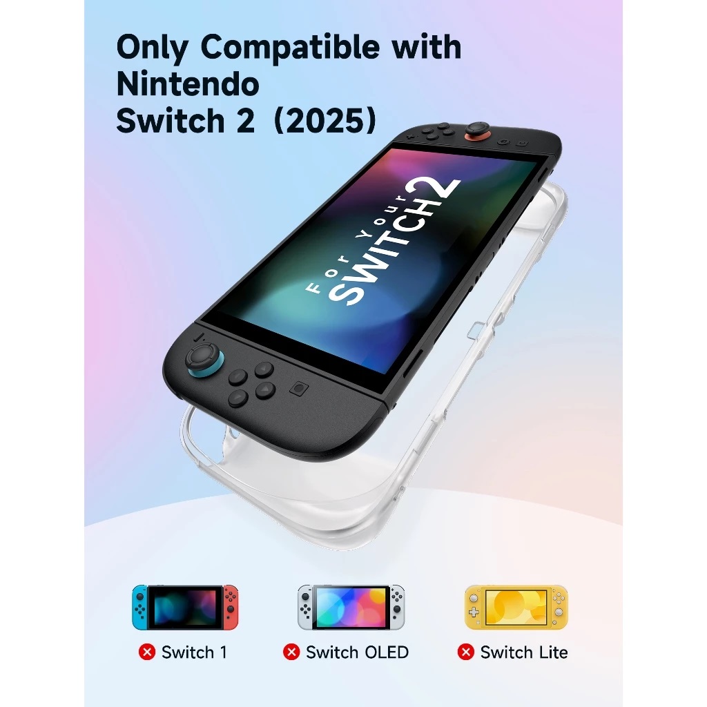 JSAUX เคสป้องกัน TPU นิ่ม สำหรับ Nintendo Switch 2 (รุ่นปี 2025) PC0115