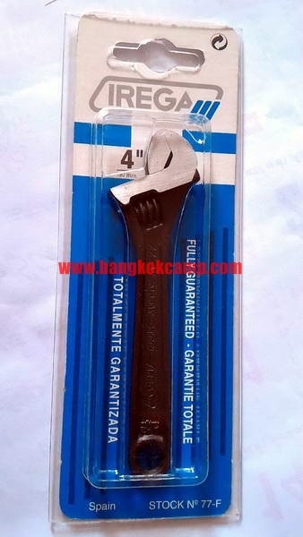 ประแจเลื่อน IREGA ขนาด 4 นิ้ว สเปน Made in Spain ใหม่ แท้. (แพ็คฟ้า)