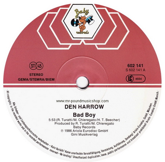 Den Harrow - Bad Boy