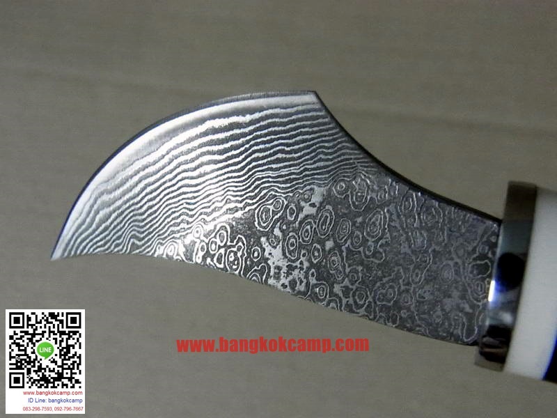 มีดดามัสกัส ด้ามเขา พร้อมซองหนังแท้