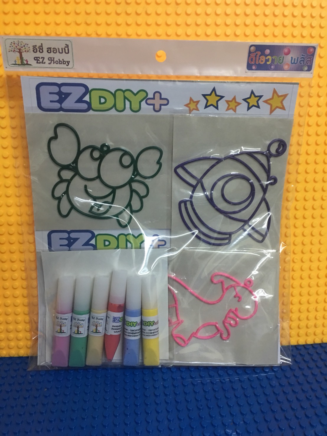 002 หยอดสี / บีบสี ติดกระจก - suncatcher / glass deco (EZ DIY+)