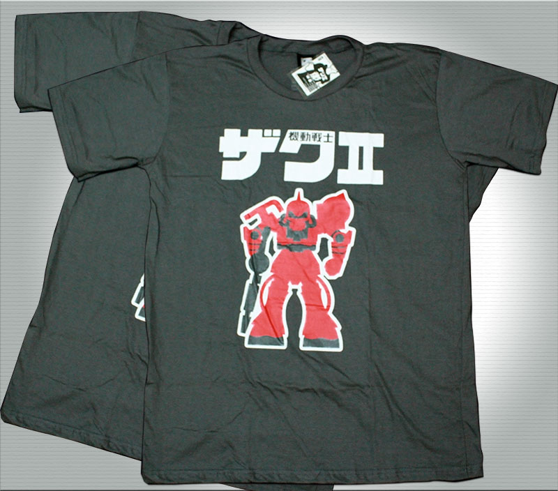T-Shirt เสื้อยืดกันดั้ม แซค (Zaku II) สุดเท่ห์ สีเทา จากร้าน GUNZU !!โปรโมชั่น