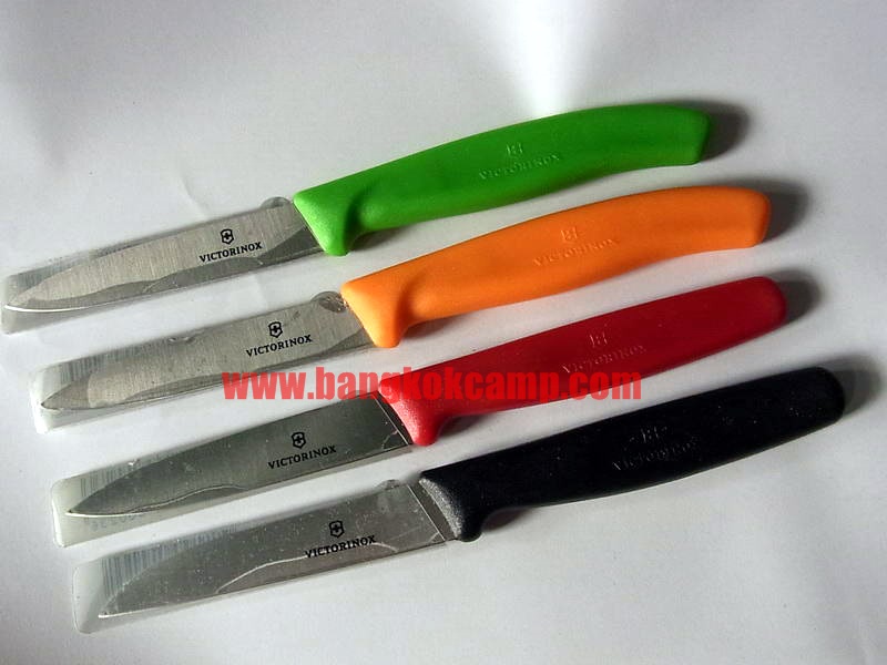 มีดครัว Victorinox Paring Knife 8cm.ใบเรียบ 4เล่ม4สี ...เขียว-ชมพู-เหลือง-ส้ม