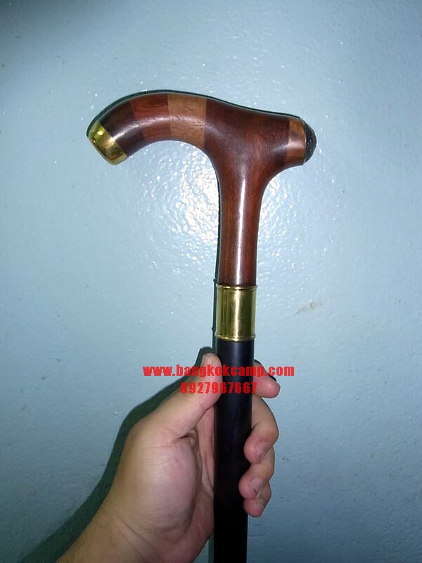 ไม้ตะพด ซ่อนมีด ประดับเหรียญ ร.5 สวย คลาสิก