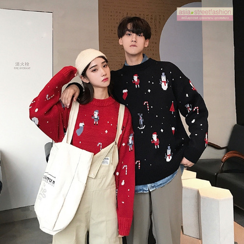 Sweater เสื้อสเวทเตอร์ไหมพรม ใส่เป็นคู่หรือใส่เดี่ยวๆ ก็น่ารัก งานดีมากๆๆ ไหมพรมหนาเนื้อนุ่มสุดๆ ราคาสูงหน่อยแต่คุ้มราคาจ้า