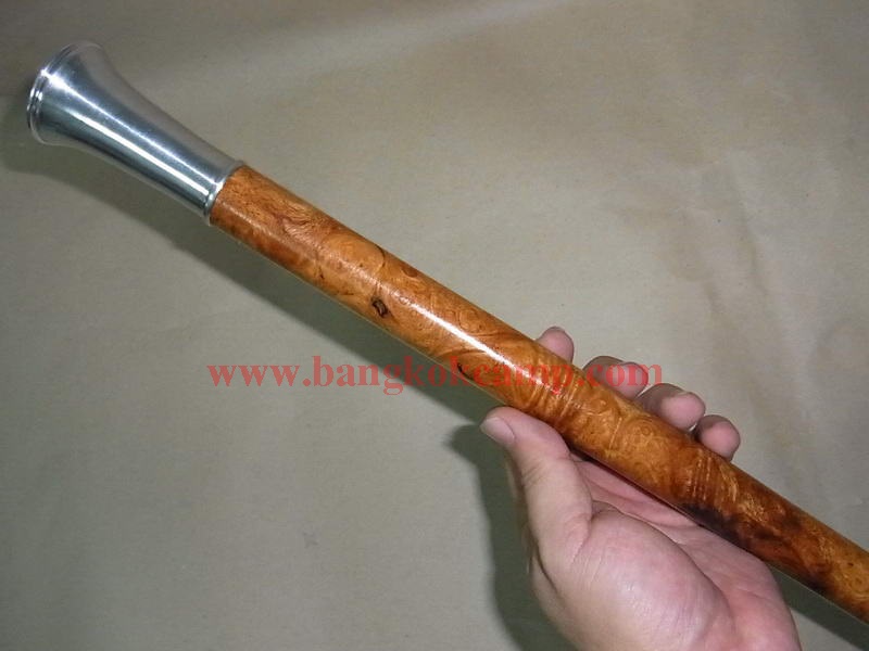 ไม้หายาก... ไม้ตะพด(ไม้ปุ่มมะค่า, ปมมะค่า) ลายสวยมาก หัว+ท้ายไททาเนียม หัวทรงป้าน