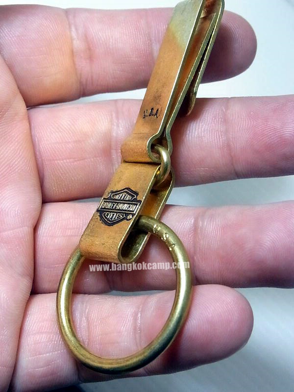 พวงกุญแจทองเหลือง Harley Davidson ตอกตราUSA ค้างสต๊อก ใหม่เก่าเก็บ