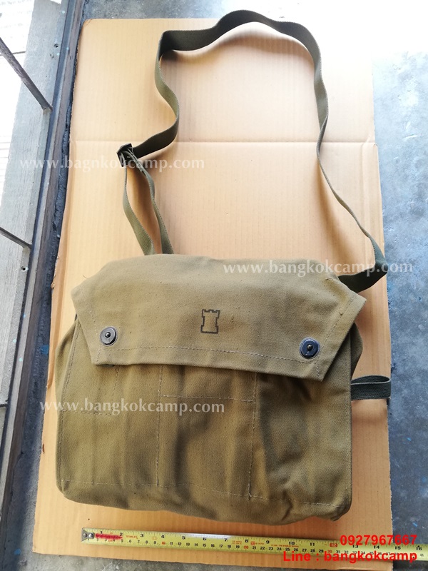 กระเป๋าทหารสวีเดน กระเป๋าสะพาย+คาดเอว ผ้าแคนวาส ของใหม่เก่าเก็บ สมบูรณ์ พร้อมใช้