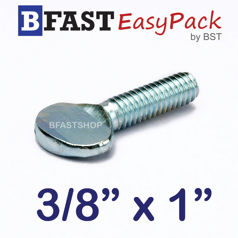 สกรูหางปลาแบน 3/8" x 1" (4 ตัว/ถุง)