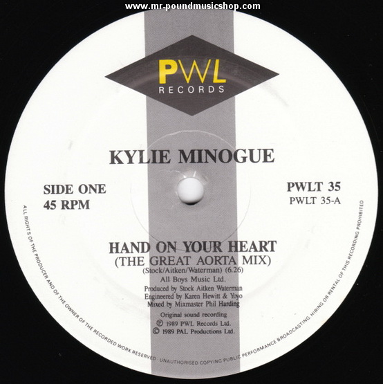 Kylie Minogue - Hand On Your Heart