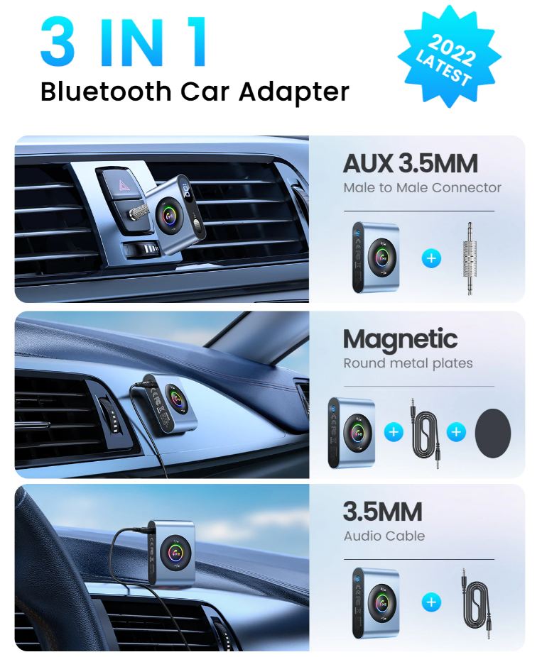 Joyroom JR-CB1 Bt 5.3 Wireless Bluetooth Car - บลูทูธติดรถยนต์ เขื่อมต่อมือถือใช้ในรถ,เครื่องเสียงบ้าน,หูฟัง,อุปกรณ์ต่าง