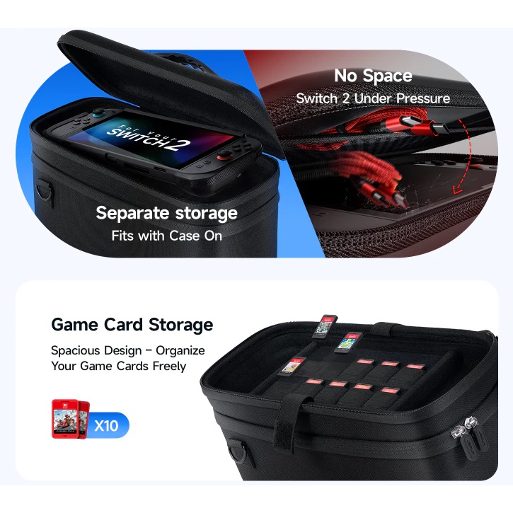JSAUX กระเป๋า Full Set สำหรับ Nintendo Switch 2 (รุ่นปี 2025) BG0121