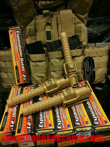 ดิ้ว ESP Expandable Baton Made in E.U. 21นิ้ว สีทราย ของใหม่ ของแท้ (ชุบแข็ง)