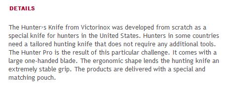 มีดพับ VICTORINOX Hunter Pro black พร้อมซอง (NIB)