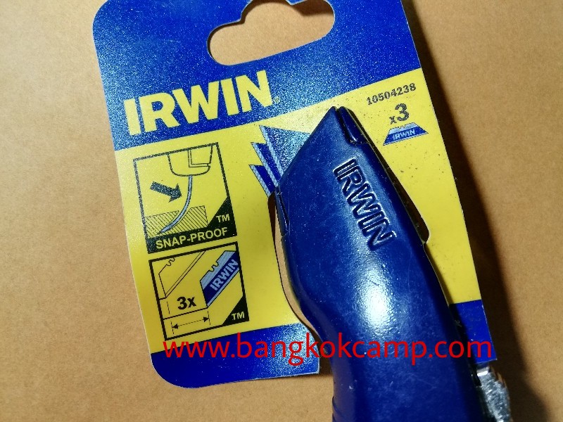 มีดคัตเตอร์ IRWIN เก็บใบมีดได้+ใบมีด3ใบ ใหม่เก่าเก็บ