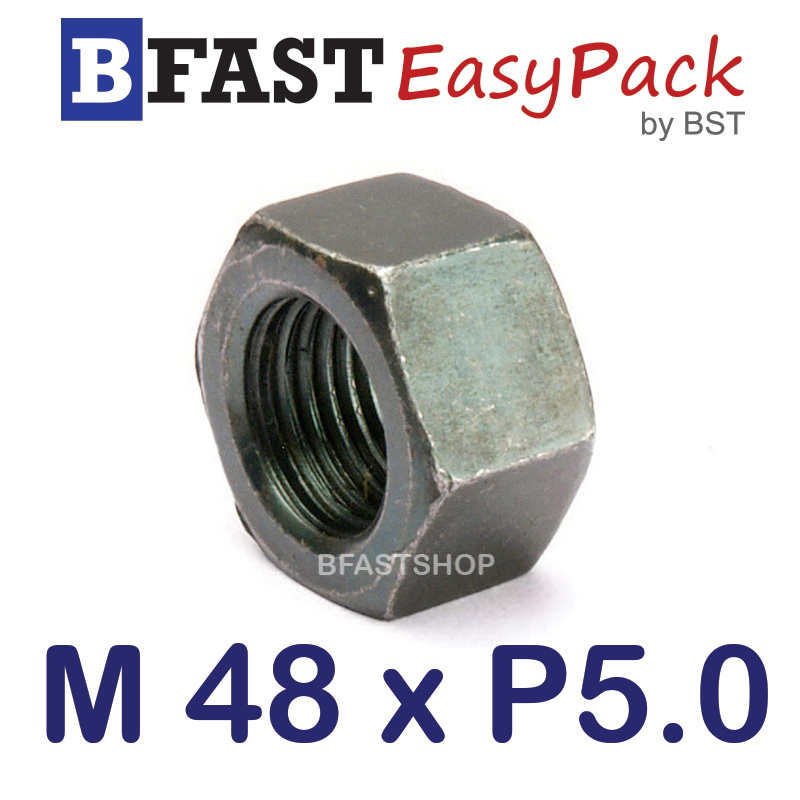 หัวน็อตมิลดำ M48 x P5.0 ขอบ 75 mm. หนา 38 mm. (1 ตัว)