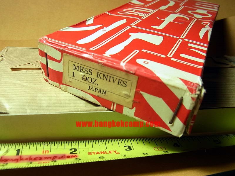 มีดญี่ปุ่น KIFFE ปี1960 สมัยสงครามเวียดนาม ใหม่เก่าเก็บ ไม่ผ่านการใช้ (Mess Stainless knife Japan Kiffe stamped Vintage on Vietnam or Korean war.)