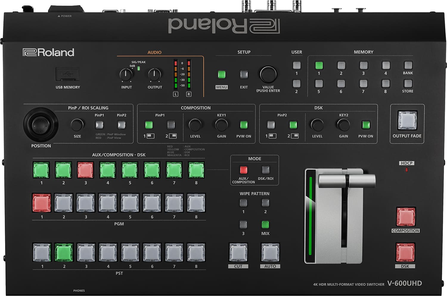 Roland V-600UHD 4K HDR Multi-format Video Switcher