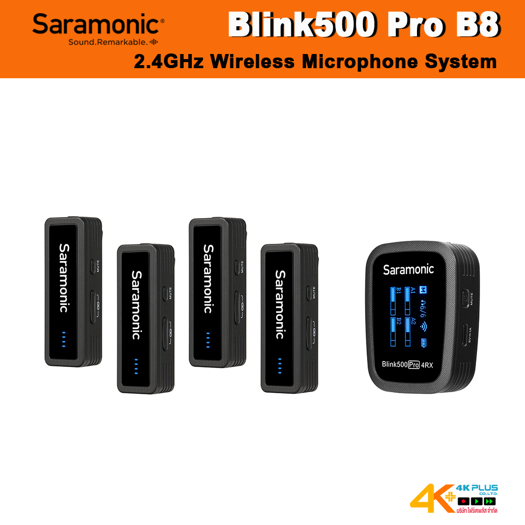 Saramonic Blink500 Pro B8 2.4GHz Wireless Microphone System ***สินค้ายกเลิกการผลิต***
