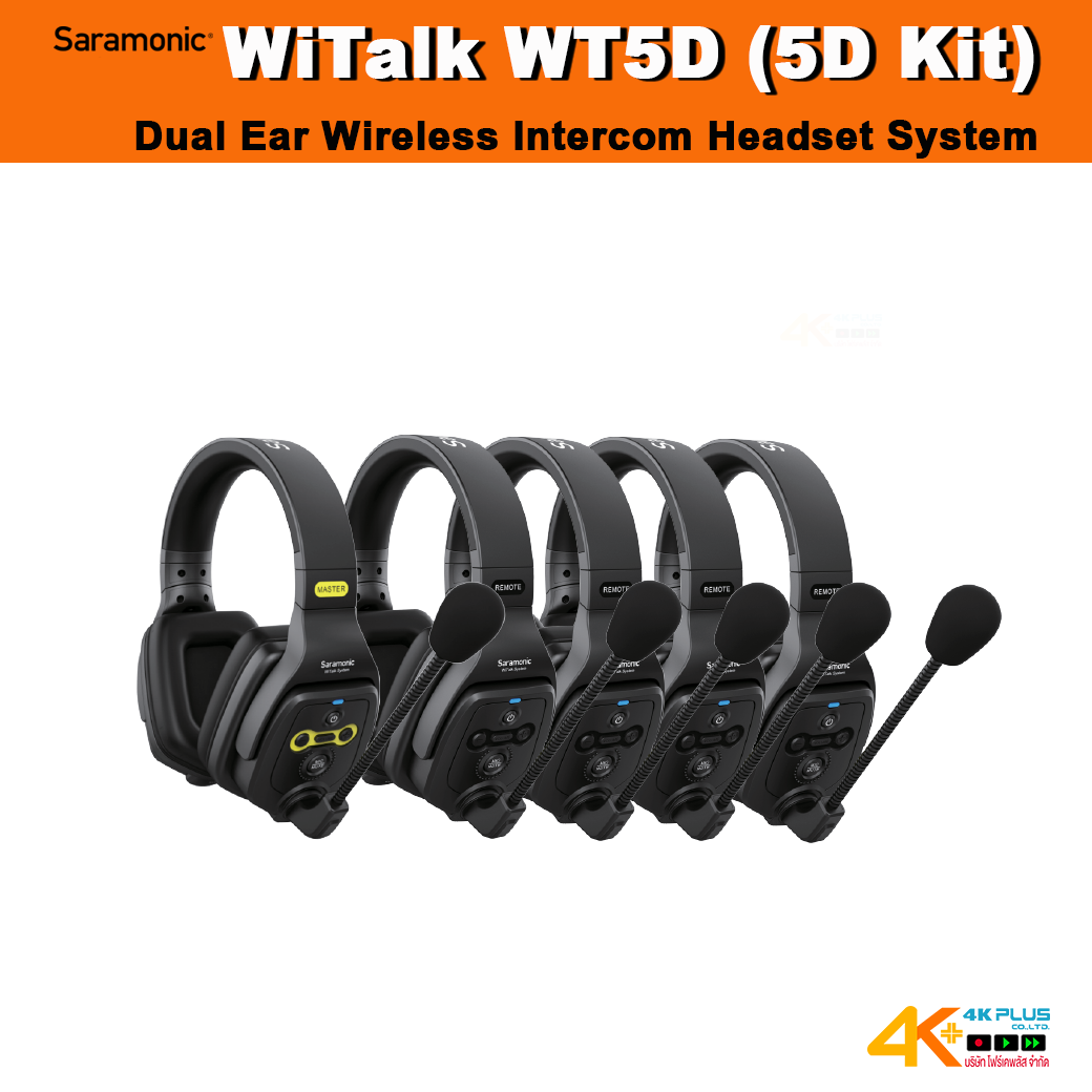 Saramonic WiTalk WT5D (5D Kit) Dual Ear Wireless Intercom Headset System ** สินค้าตกรุ่นแล้ว