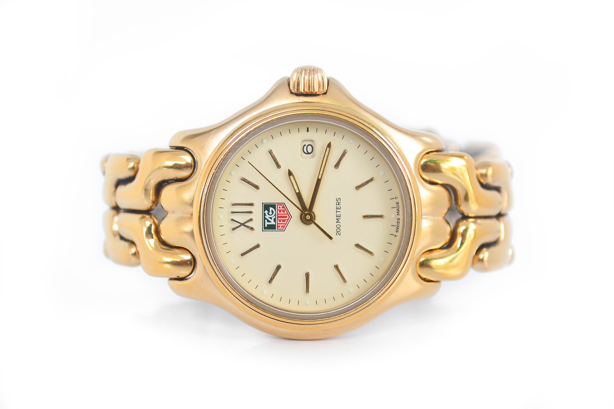 Tag Heuer ก้างปลา Boy Size Quartz เรือนทอง