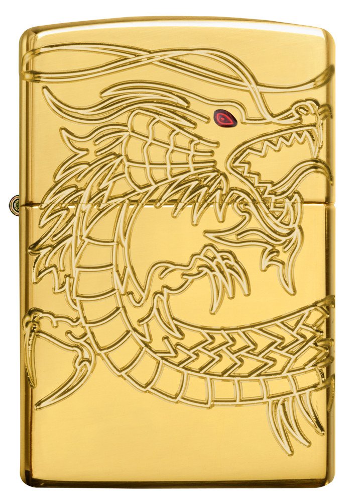 ไฟแช็ค Zippo Chinese Dragon... Made in USA ใหม่ แท้ (เคลือบทอง)
