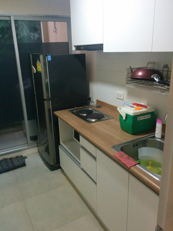 ขาย/เช่า คอนโด U Delight @ Huai Khwang Station พื้นที่ 42 ตรม. 1 ห้องนอน 1 ห้องน้ำ 1 ห้องนั่งเล่น 2 ระเบียง ห้องมุมตึก D ชั้น 1 วิวสวน มีระเบียง 2 ด้าน