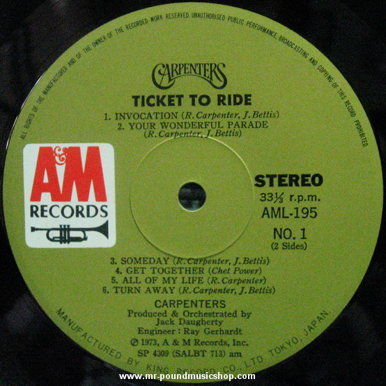 Carpenters - Ticket To Ride