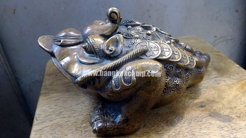 คางคกสามขาคาบเหรียญ (กิมเซียมซู) คางคก3ขาทองเหลือง