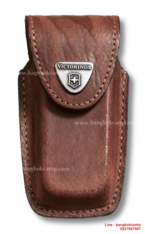 ซอง ใส่ Victorinox รุ่น SwissChamp , VICTORINOX BROWN LEATHER POUCH 91/93 MM 5-8 LAYERS (4.0535)