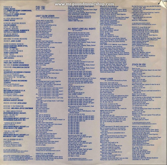 Lionel Richie - Can't Slow Down