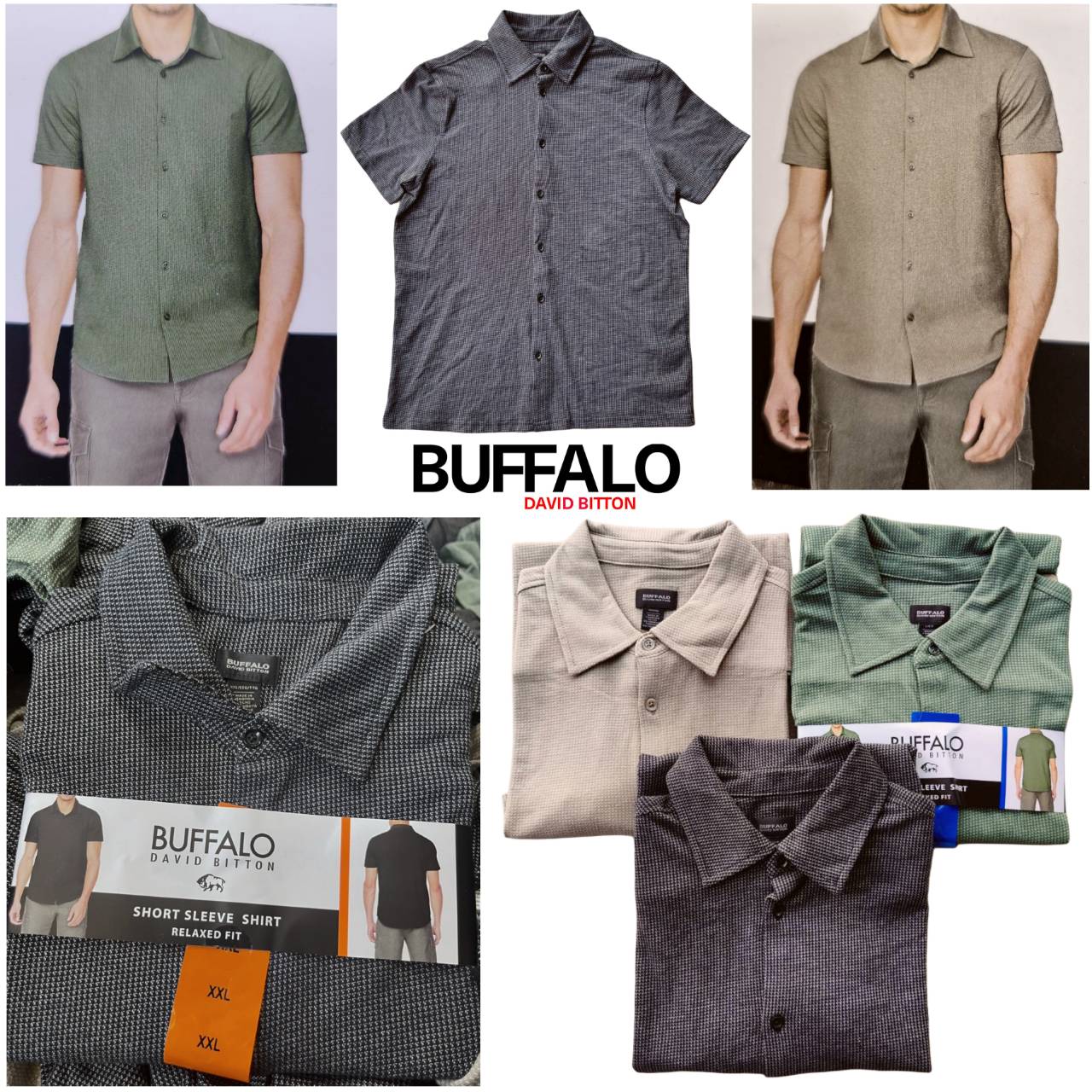 Buffalo David Bitton Short Sleeve Relaxed Knit Shirt