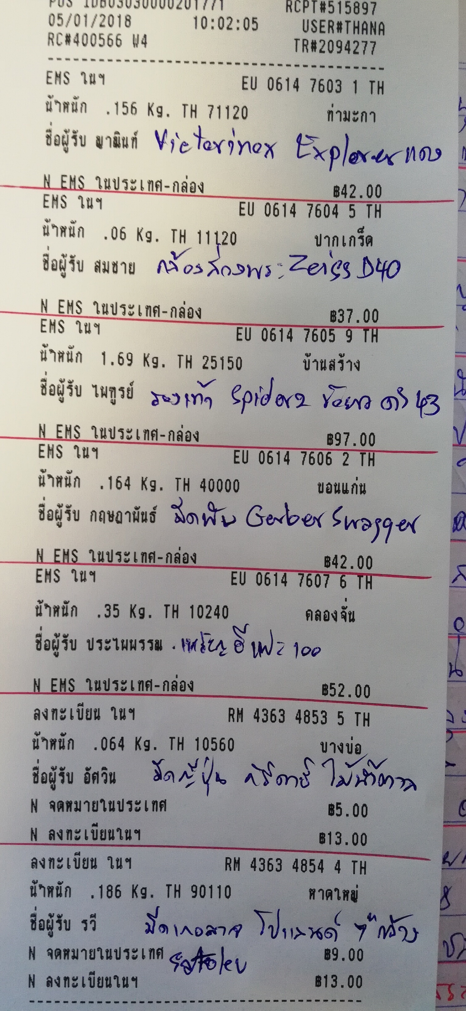 ใบเสร็จฯ มกราคม 2561