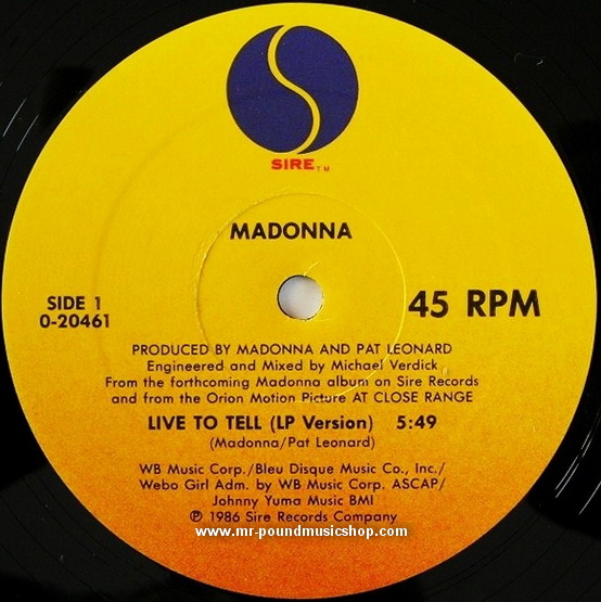 Madonna - Live To Tell