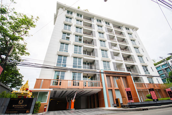 ขายคอนโด Maestro 39 (มาเอสโตร 39) 2 ห้องนอน 2 ห้องน้ำ ขนาด 62 ตร.ม ชั้น 1 ห้องมุม