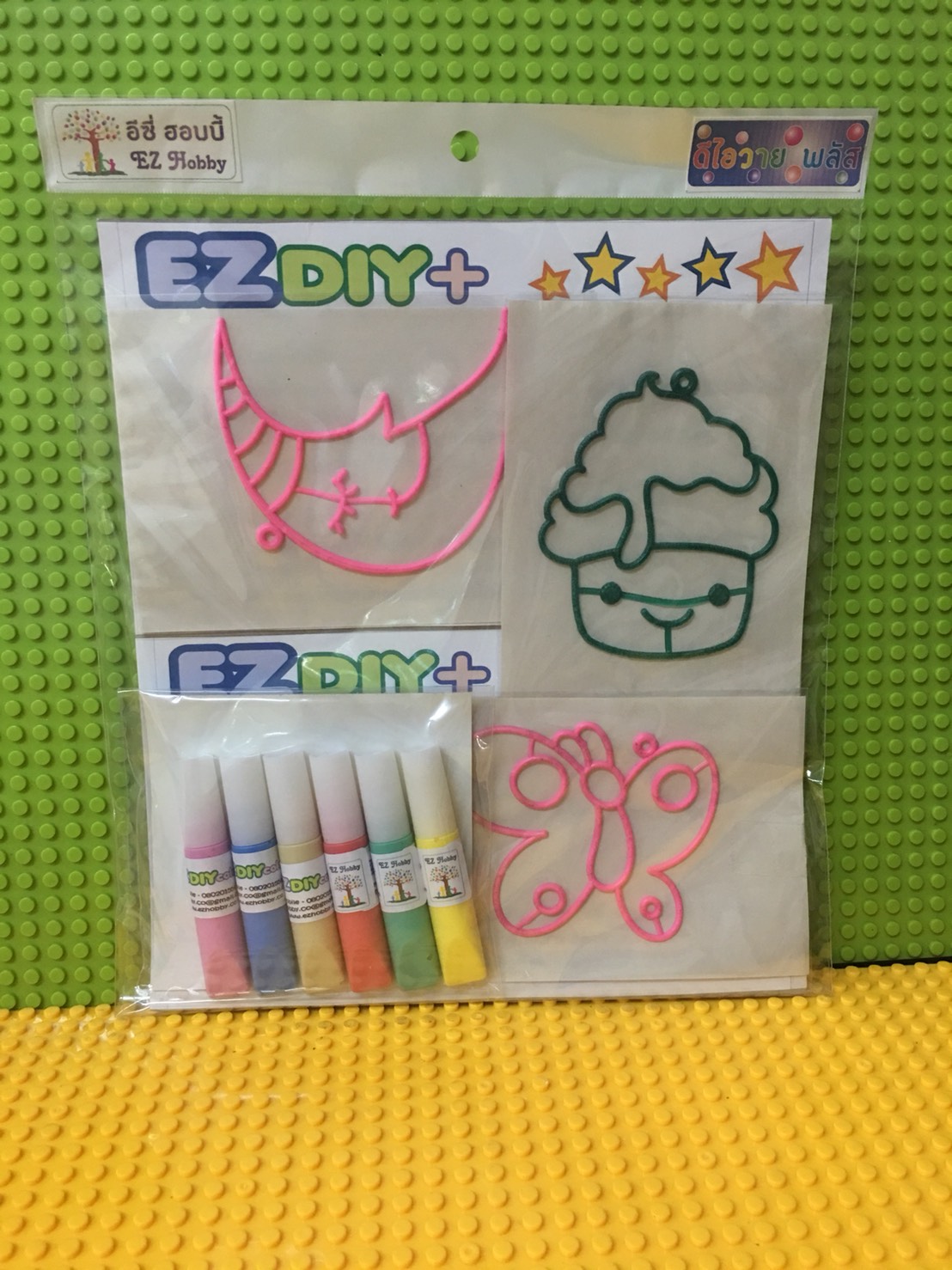 011 หยอดสี / บีบสี ติดกระจก - suncatcher / glass deco (EZ DIY+)