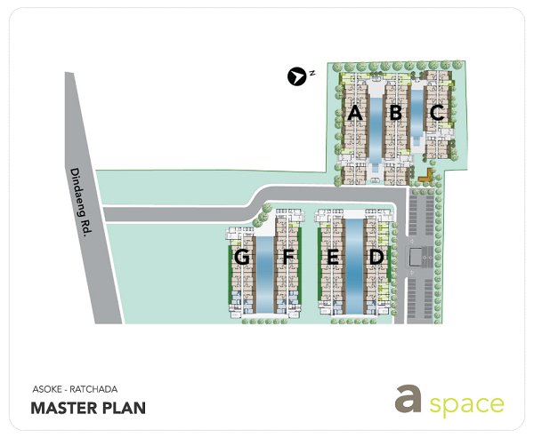 ขายคอนโด A SPACE ASOKE-RATCHADA ( เอ สเปซ อโศก-รัชดา ) อาคาร D ชั้น 8 แบบ 1 ห้องนอน 1 น้ำ พื้นที่ 35 ตรม. ราคา 2.35 ล้าน