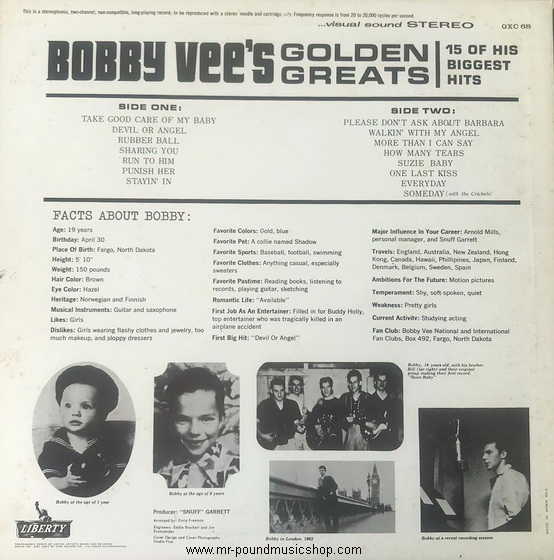 Bobby Vee - Bobby Vee's Golden Greats