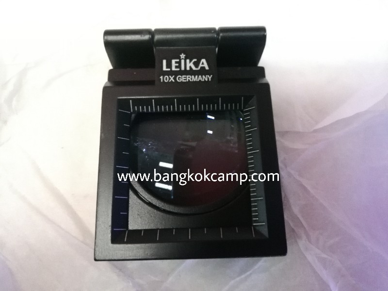 กล้องส่อง (3พับ) พับได้มีสเกล ตัวโลหะ (Germany) 10X ยี่ห้อ LEIKA ....ใหม่ แท้ (Linin Tester)