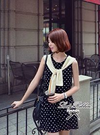 Lady Ribbon\'s Made Lady PETITE Polka dot Mini dress
