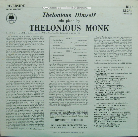 Thelonious Monk - Thelonious Himself