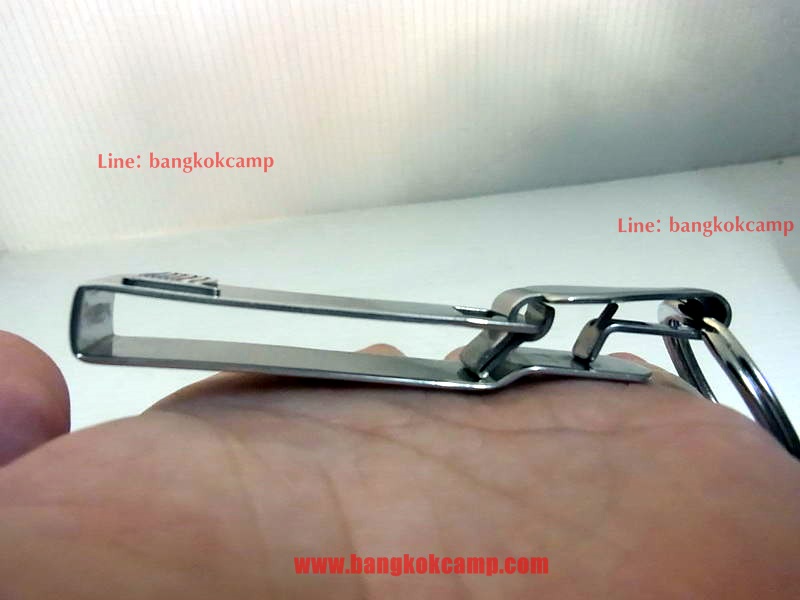 แหนบ พวงกุญแจ ตะขอเกี่ยว เหน็บเข็มขัด - สแตนเลส Made in USA. (คล้องเครื่องรางฯ กล้องส่องพระ ฯลฯ)