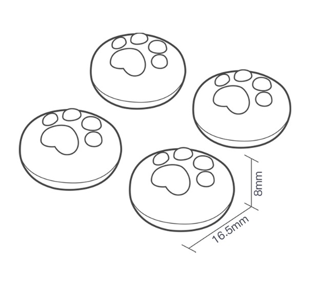 GeekShare ของแท้ ซิลิโคนอนาล็อกเท้าแมว Switch joy-con (กล่อง2คู่)