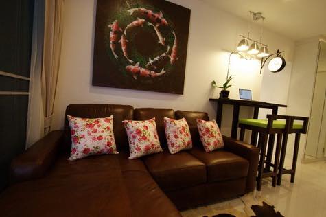 ให้เช่า a space & a space I.D. Asoke-Ratchada 2 ห้องนอน 2 ห้องน้ำ ห้องรับแขก ตึก Z วิวสระน้ำ ชั้น 7 ราคา 22,000 ต่อเดือน