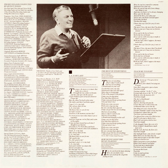 Frank Sinatra With Quincy Jones And Orchestra - L.A. In My Lady