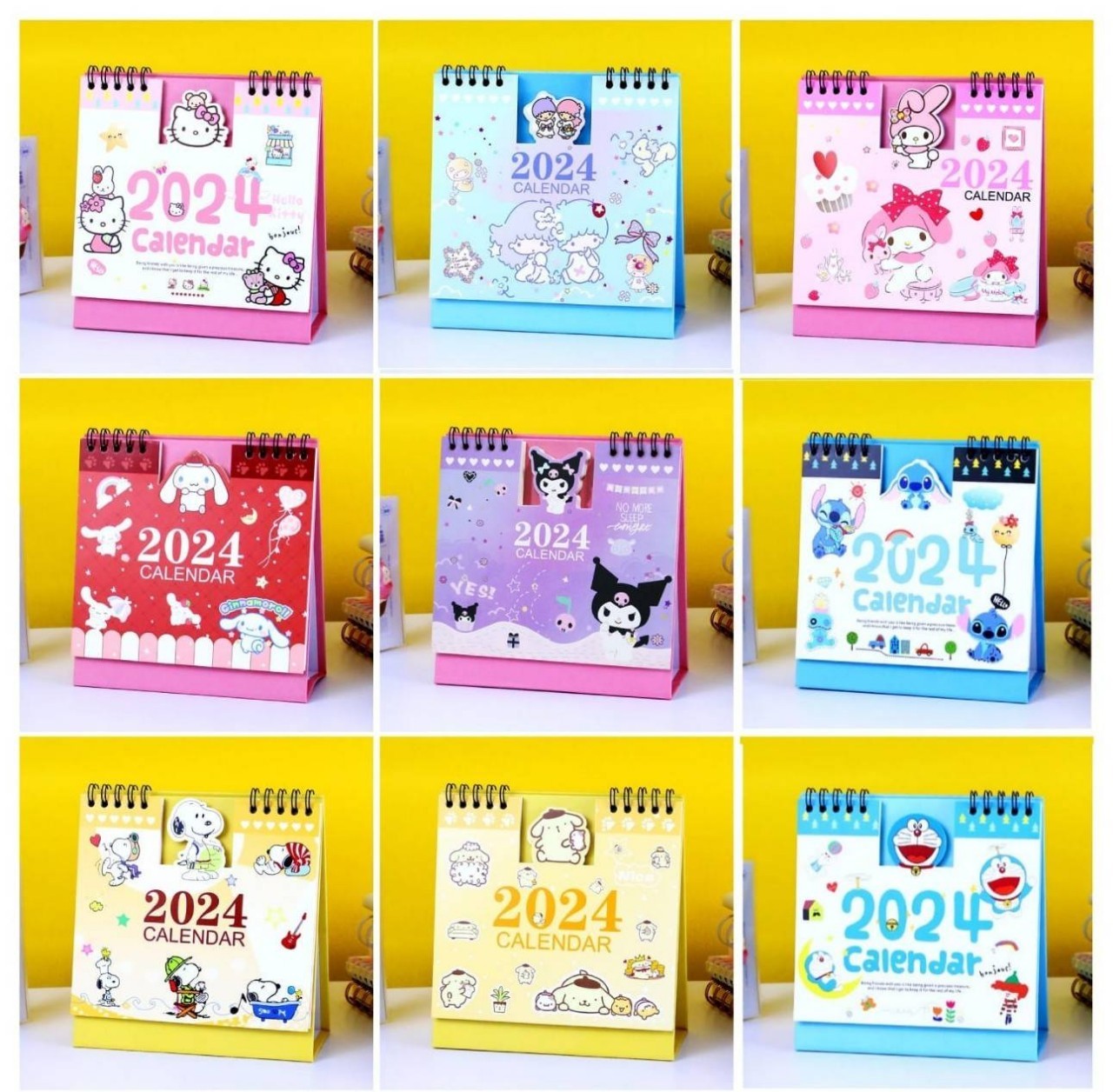 ปฏิทิน ปี 2024 (2567) ลายการ์ตูน สุดน่ารัก ขนาดประมาณ 15*16 cm